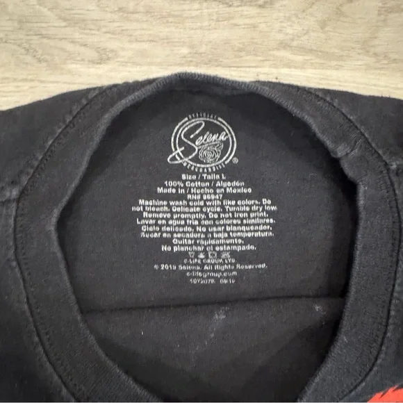 Selena Quintanilla and Rose Como La Flor Vintage 90s Men’s Music T-Shirt Size L - Picture 4 of 4